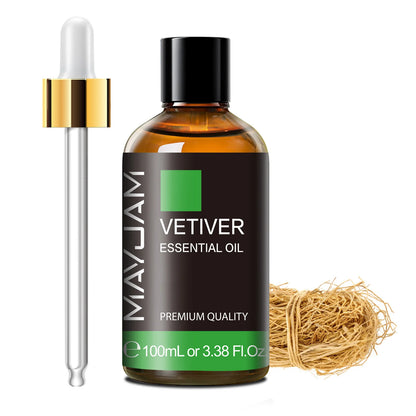 MAYJAM 100ml Pure Essential Oil with Glass Dropper, Aromatherapy Essential Oils Lavender Eucalyptus Rosemary Vanilla Aroma Oil