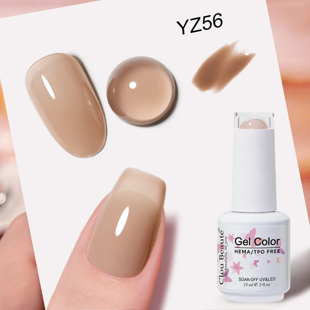 Clou Beaute 15ml Nail Gel Polish Vernis Semi Permanent UV Soak off Varnish Tpo Free Nail Polish Nail Art Gel Lacquer