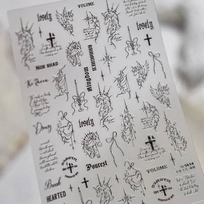 Cute Winter Cartoon Christmas Tree 5D Nail Sticker Snowman Rabbit Bow Pearl Wreath Cake Snowflake Star Self‑Adhesive Nail Decal