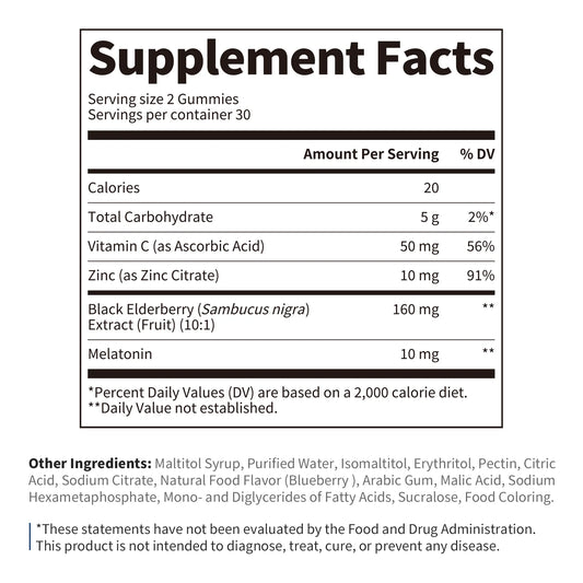 B BEWORTHS Blueberry Melatonin 10mg Gummies Sleeping Creative for Sleep Sleeping Pills Melatonin for Sleep Relaxing For Adult