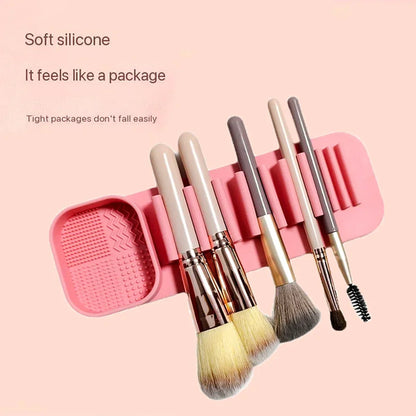 1Pcs Silicone Makeup Brush Washing Bowl Cleaning Box Sponge Powder Puff Washer Beauty Egg Drying Storage Makeup ToolArtifact