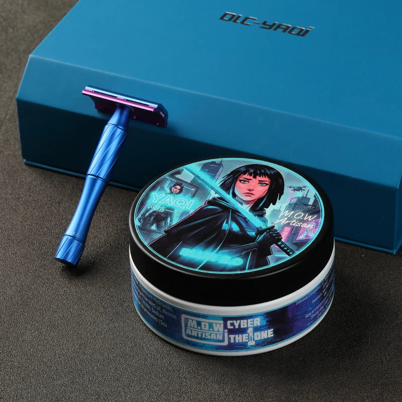 YAQI Shaving Set Blur Ghost 2.0 (Aluminum Version)  Light Weight Safety Razor With Soap