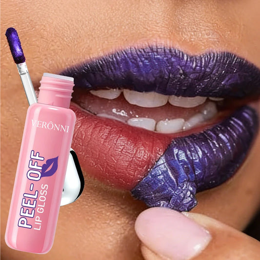 6-Color Peel-Off Lip Gloss, Tear-Off Lip Tint for Lip Makeup, Portable Peelable Lip Stain, Long-Looking Lip Cosmetics for Women