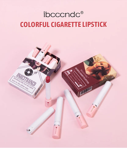 4 Pcs Cigarette Lipstick Set Matte Lip Gloss Long Lasting Waterproof Nude Lip Tint Lip Stick Tube Cosmetics Christmas Gift