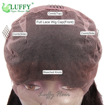 Curly Full Lace Human Hair Wigs For Black Women Pre Plucked Jerry Curly Brazilian Human Hair 13x6 HD Lace Wig With Baby Hair