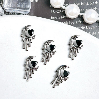 20PCS Multiple Style Alloy Skull Spider Nail Art Charms New Creative Glass Diamond Bat Halloween Nail Decorations for DIY Nails
