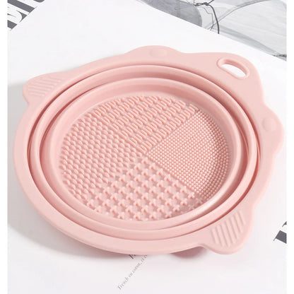Foldable Scrubbing Silicone Bowl Cosmetic Brush Cleaner Make Up Washing Brush Tool Cleaning Bowl Scrubbe Bowl Beauty Supplies