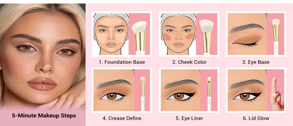 Jessup Makeup Brushes set 15pcs White Makeup Brush Foundation Contour Concealer Premium Synthetic Eyeshadow Cosmetic Tools T518