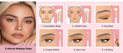 Jessup Makeup Brushes set 15pcs White Makeup Brush Foundation Contour Concealer Premium Synthetic Eyeshadow Cosmetic Tools T518