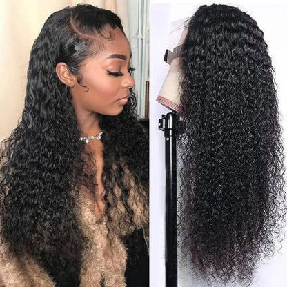 African short curly long hair wigs, fashionable front lace synthetic fiber full head wig