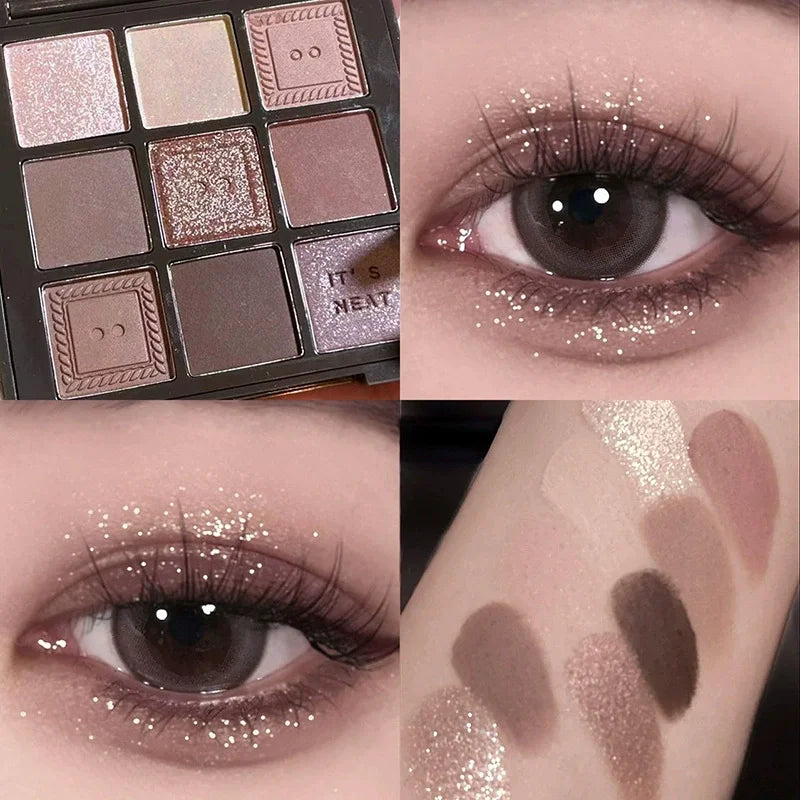 Dark Retro Eyeshadow Palette, Rich Color Wild rose Eyeshadow, Matte Pearl Gothic Black and Red Contrast Smoky Eyeshadow Palette