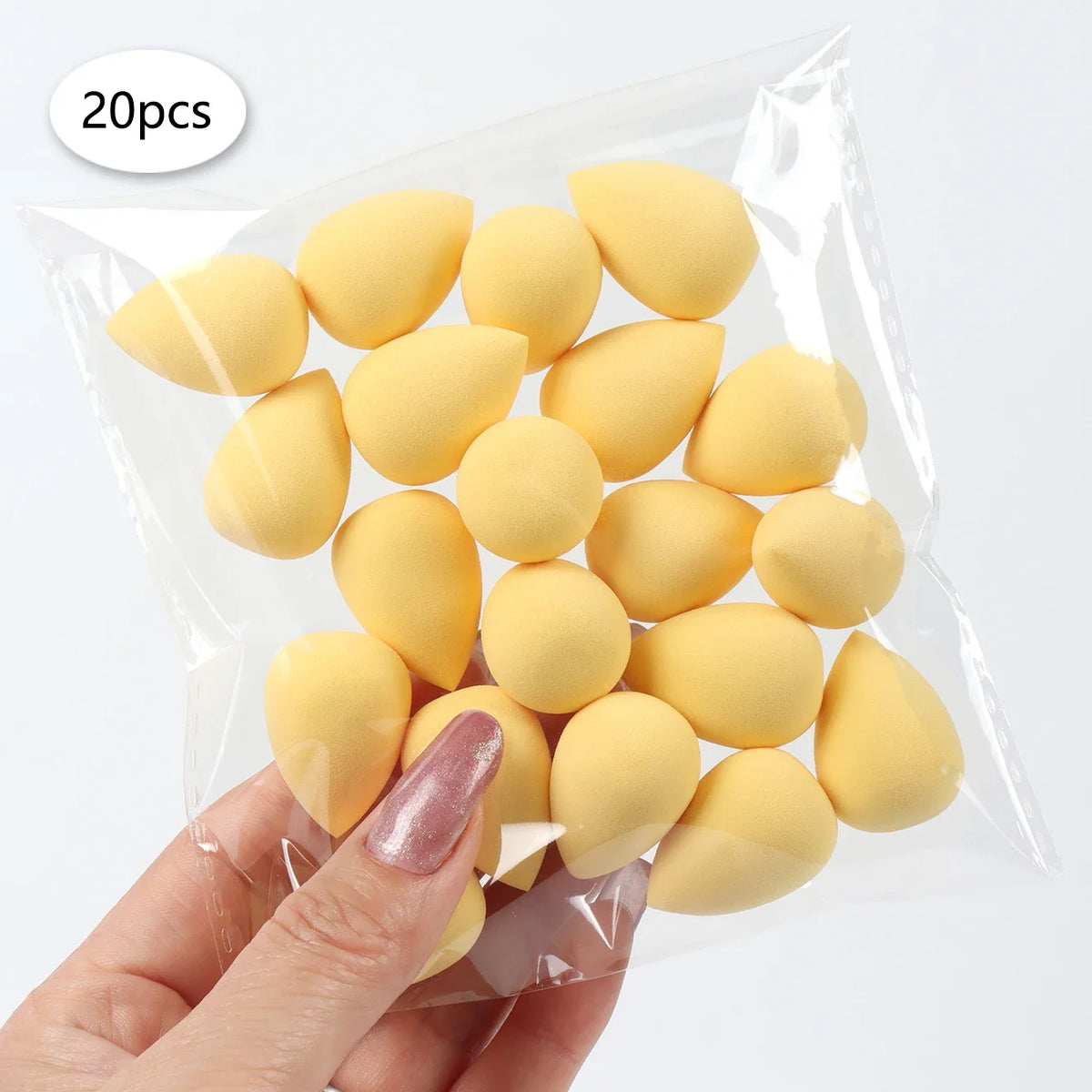 20pcs Mini Finger Puff Beauty Cosmetic Foundation Cosmetic Sponge Makeup Blender Suitable for Cream & Powder Concealer
