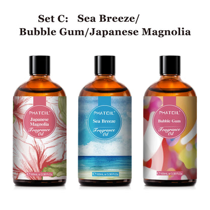 PHATOIL 2/3pcs 100ml Fruit Fragrance Oil For Aromatherapy Coconut & Vanilla Lime Mango Strawberry Cherry Aroma Essential Oils