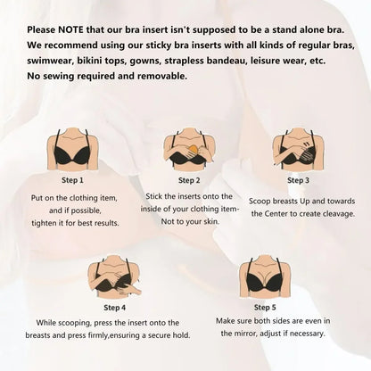 Women Triangle Nipple Cover Sticker Boost Inserts Bra Lift Up Bra Pads Adhesive Cup Chest Patch Breast Invisible Bra Bikini Pad