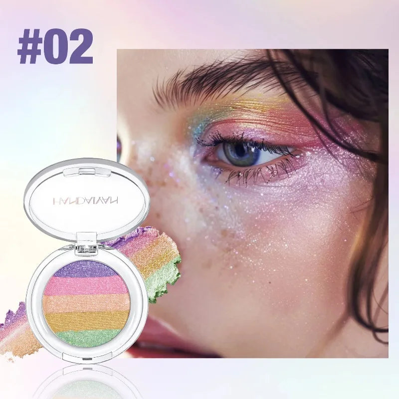Colorful Chameleon Eyeshadow Palette Multipurpose Pressed Powder Eye Shadow Pearlescent Blue Green Metallic Shimmer Eyes Makeup