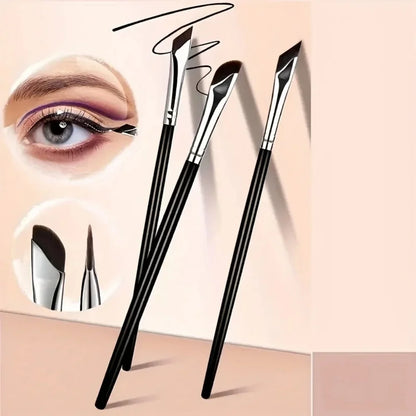 5pcs Precision Eyeliner Brush Set Angled Eyeliner, Eyebrow Brushes With Long Handle For Beginner Make-up Artist Eye Makeup Brush
