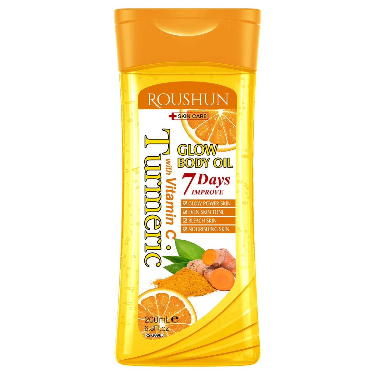 200ml Turmeric VITAMIN C Body Oil Body Skin Care Oil Moisturizing Hydrating Care Suitable for All Seasons Body Face Hand