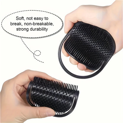 Small Round Hair Brush Pocket Comb Hair Men Beard Mustache Palm Travel Scalp Massager Portable Massage Brushes