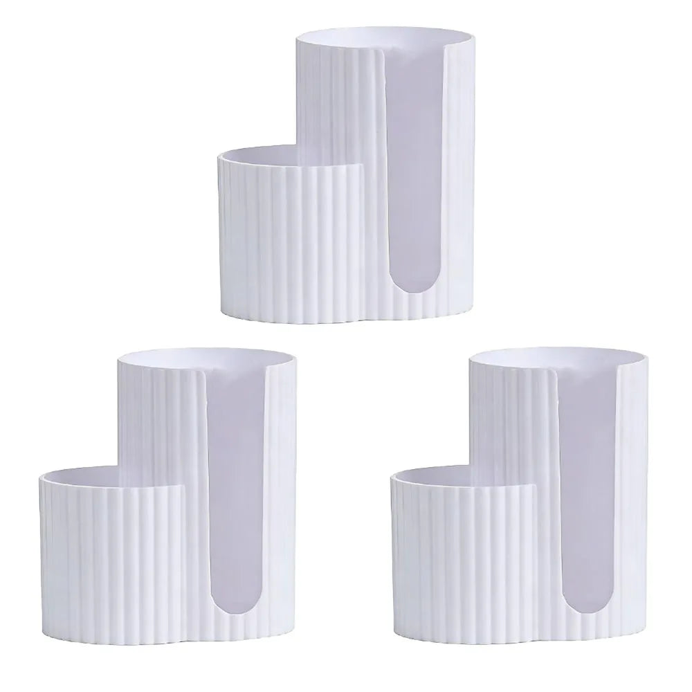 2-Hole Cotton Swab & Makeup Pad Storage Box Dustproof Container For Sponges Nail Tools, Vanity Desk Organizer
