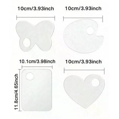 2Pcs Transparent Acrylic Makeup Palette Liquid Foundation Mixing Cream Manual Cosmetic Beauty Makeup Mixer Beauty Tool