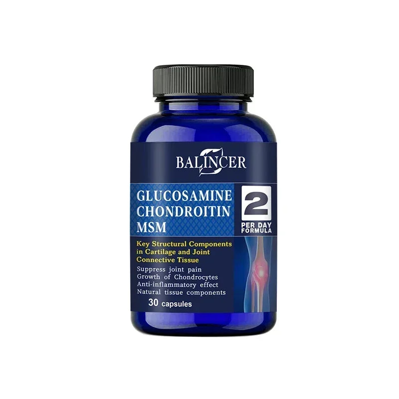 Glucosamine Chondroitin MSM - for Joint and Knee Health, Immune System, Non-GMO, 120 Capsules