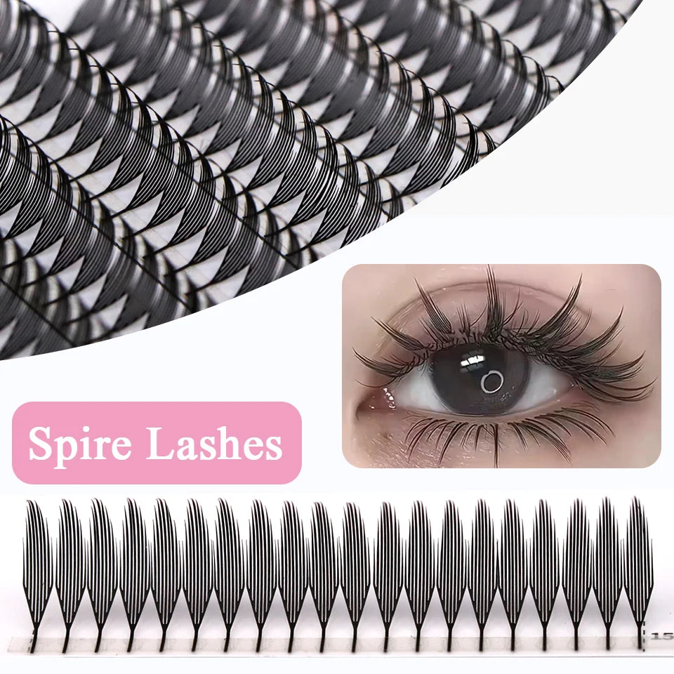 AGUUD Color Shiny Comic Spire Lashes Extension Manga Style Holographic Feather Lash Natural Soft Tinsel Anime Lash for Christmas