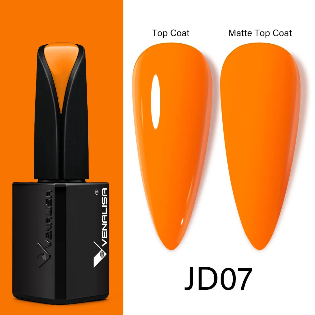 Venalisa15ML Silky Matte TPO FREE Topcoat No Cleaning Nail Lacquer Full Coverage Long Lasting Gorgeous Color Nail Varnish