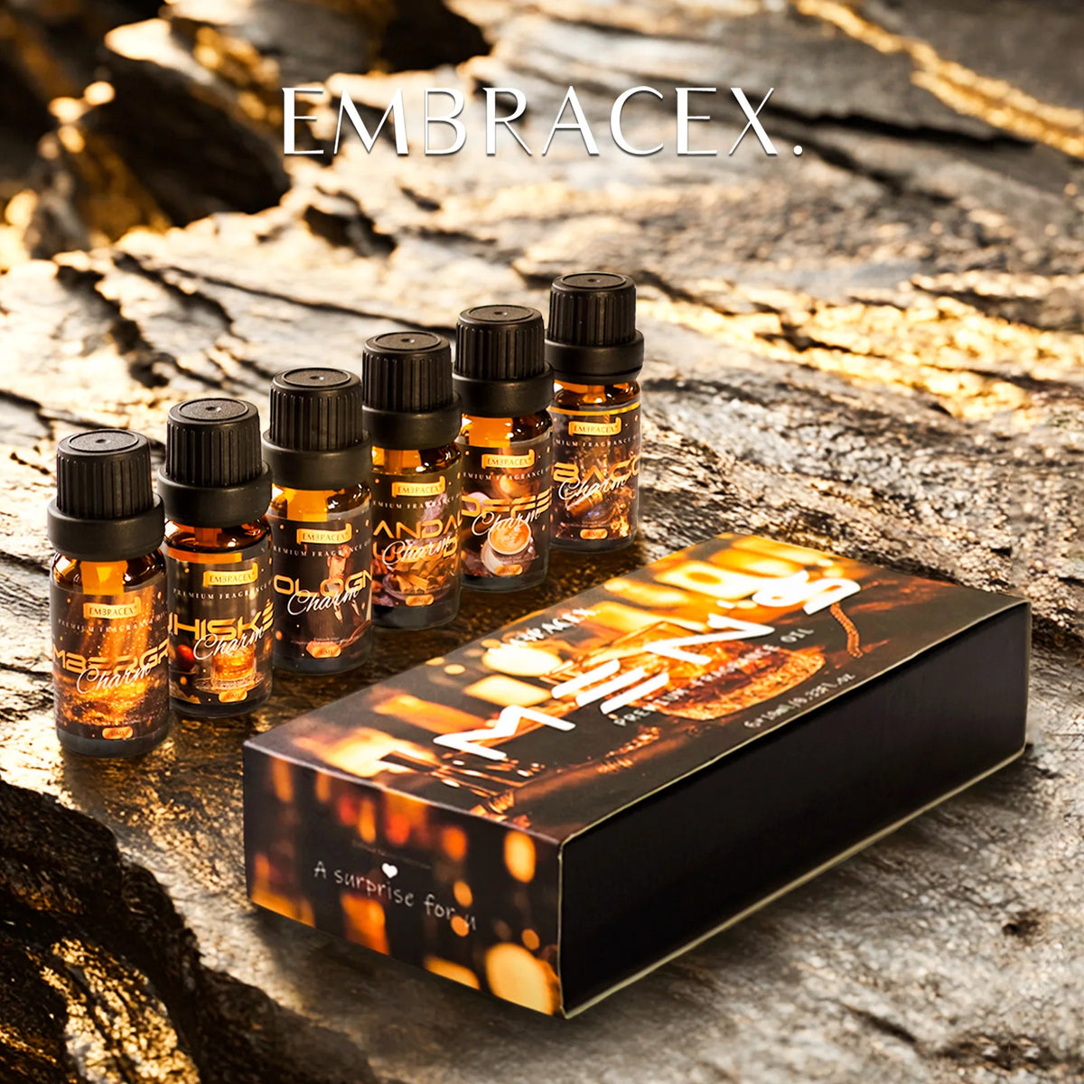 6PC/1PC 10ML Men's Essential Oils Skincare Massage Oil Men's Gift Father's Day Gift Cologne Tobacco Sandalwood