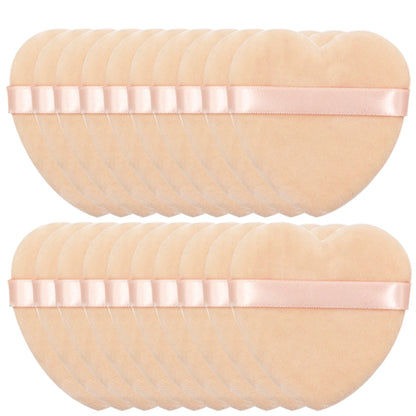 10/20Pcs Triangle Velvet Powder Puff Heart Shaped Makeup Sponges Blender Foundation Cosmetic Facial Sponges Make Up Accessories