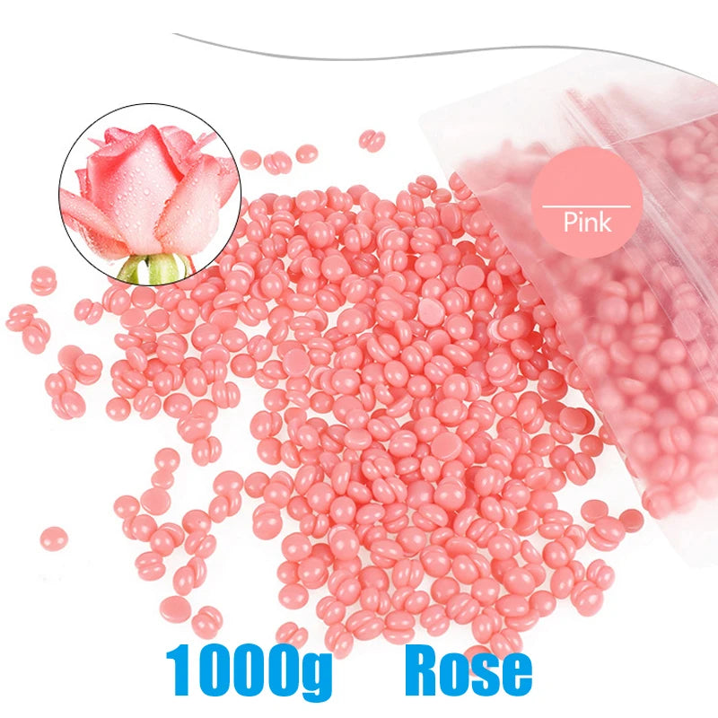 200g/500g/1000g Brazilian Hard Wax Beans kit, Professional Hair Removal for Legs Face Body, Salon & Home Use Depilatory Wax