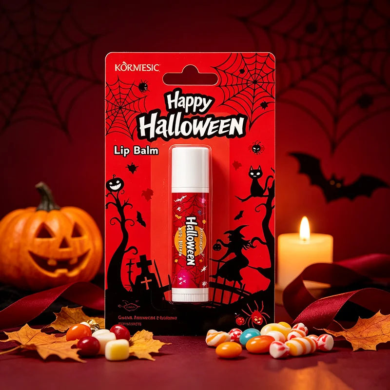 Halloween Theme Lip Balm Moisturizing And Non-sticky Lip Care Stick Fragrance nourishing Hand Cream Set Halloween Gifts