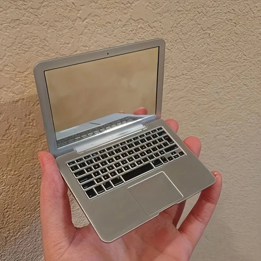 Mini Makeup Mirror Portable Laptop Mirrors Pocket Size Laptop Shaped Cosmetic Mirror Small Compact Folding Omputer Mirrors Gifts