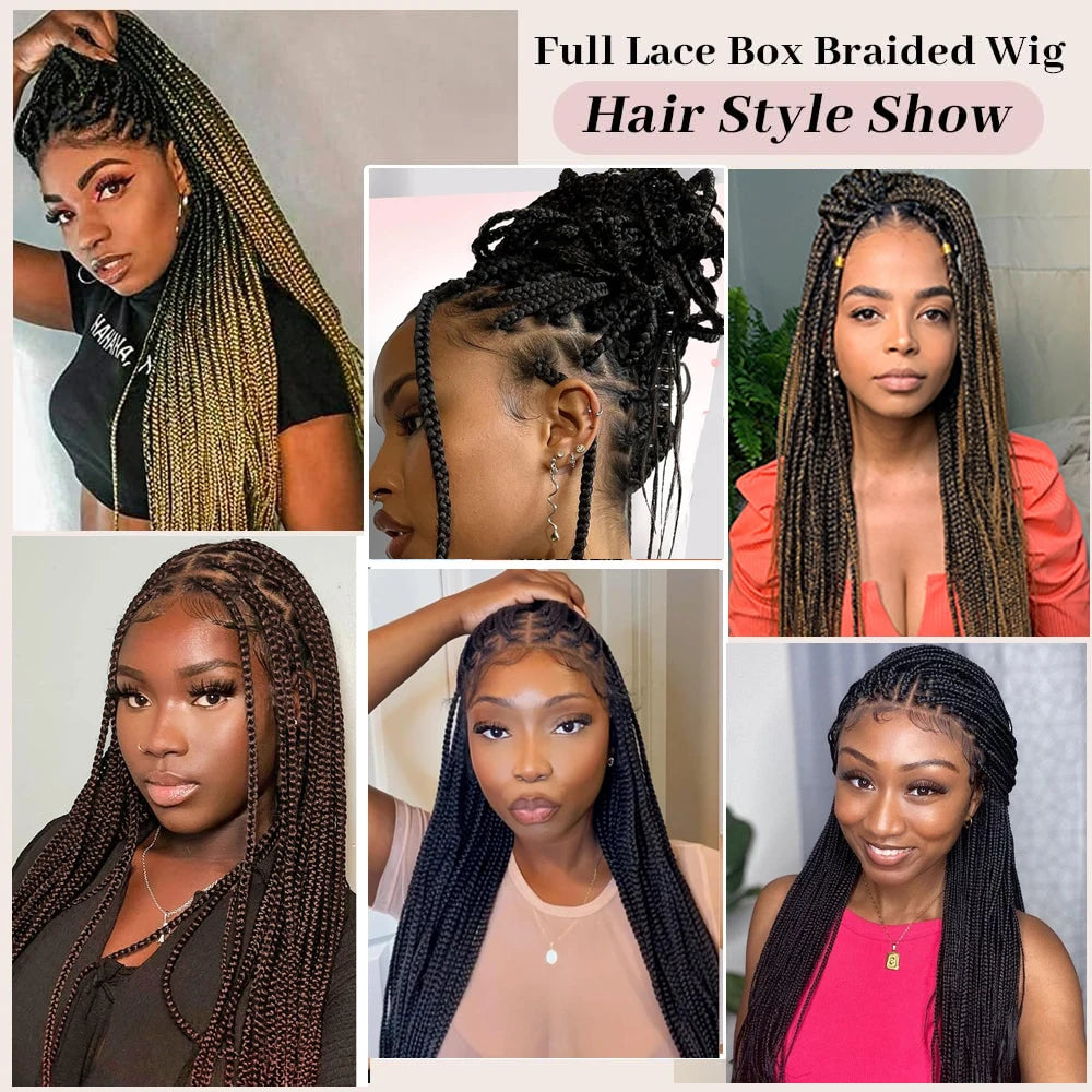 Braided Wigs Lace Front Synthetic Wig Bohemian Braided Wigs Boho Braids Wig Full Lace Braided Wigs Cheap Wigs On Sale Clearance