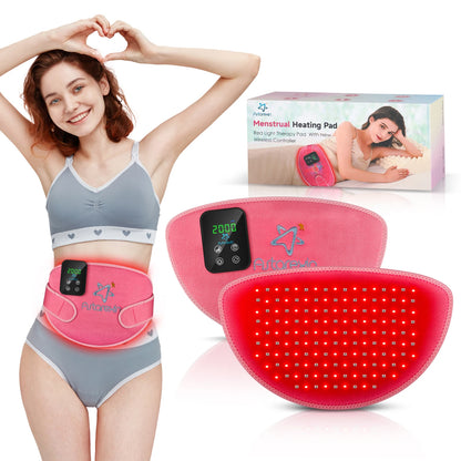 Astarexin 156 LEDs Red Light Infrared Therapy Menstrual Belt, Heating Pad for Period Cramps, Waist & Abdomen Pain Relief