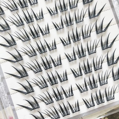 Fluffy Lazy Cat Comic False Eyelashes Korean Style Natural Look Curling Diy Eyelash Extensions For Women Daily Makeup & Party