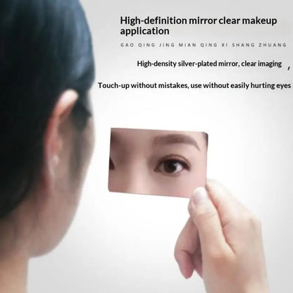 1Pc Portable Mini Stainless Steel Unbreakable Makeup Pocket Mirror Cosmetic.~