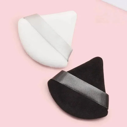 2/5/10/20Pcs Triangle Velvet Powder Puff Mini Face Makeup Sponge Washable Lightweight Cosmetics