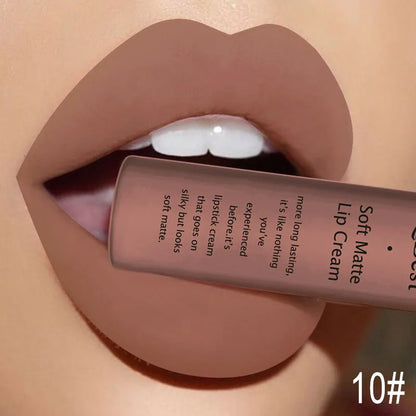 Hot Velvet Matte Nude Lip Gloss Sexy Long Lasting Non-stick Cup Nude Red Liquid Lipstick Waterproof Make-up for Women Cosmetic