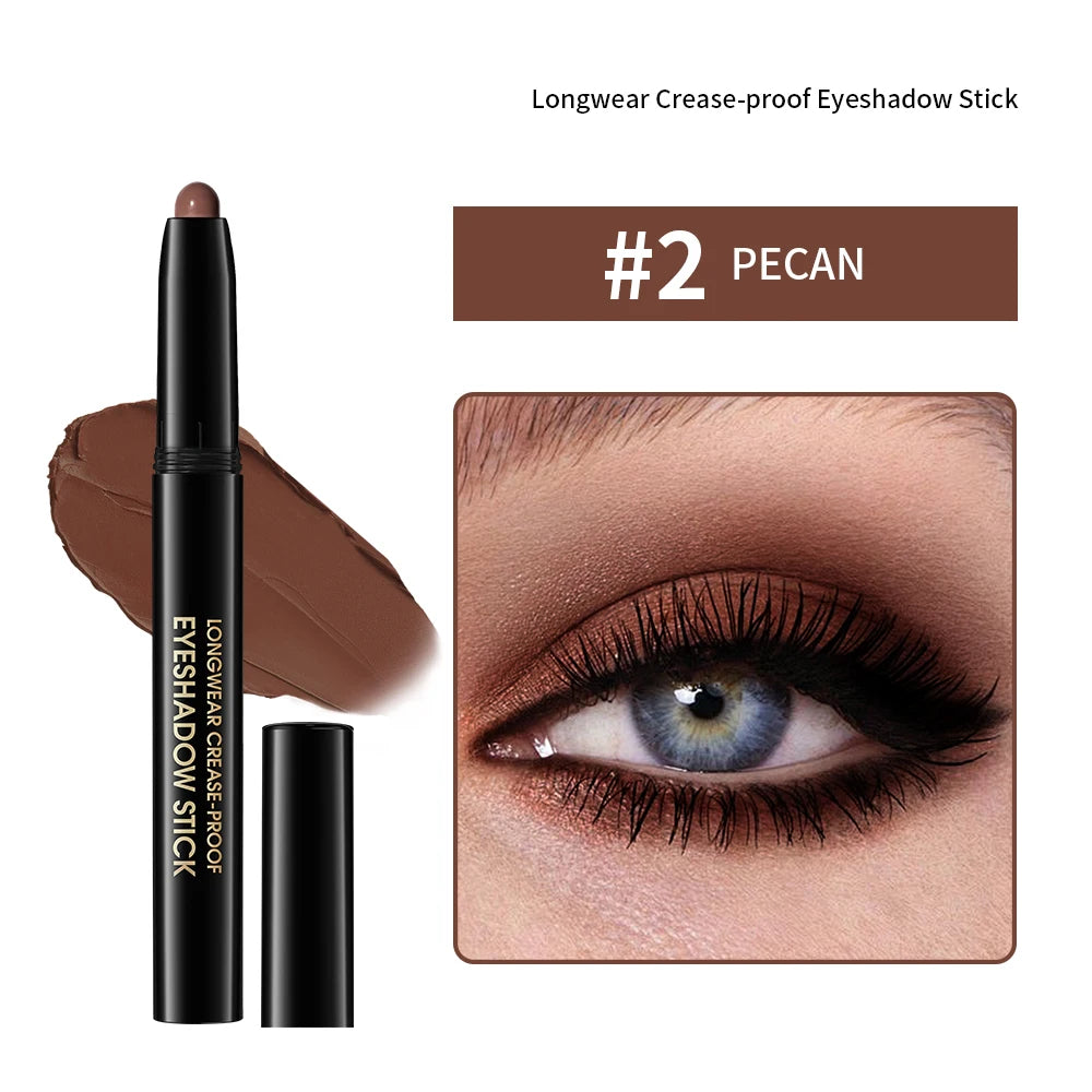 Eyeshadow Stick Highlighter Brightening Pen with Pearly Glitter & Matte Finish Shadow Eyeshadow Pencil Crayon Eyeliner Cosmetic