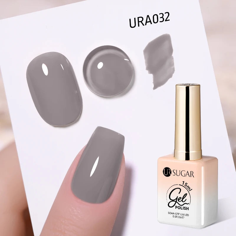 UR SUGAR 15ml Gel Nail Polish Neon Blue Red Green Pastal Nude UV/LED Soak Off No Wipe Nail Gel Polish Suitable For Summer Autumn