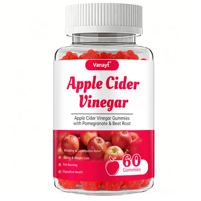 Apple Cider Vinegar Gummies with Pomegranate & Beet Root, Herbal Supplement, Support Digestive & Gut Wellness, Daily Wellness Gummy, 60 Counts