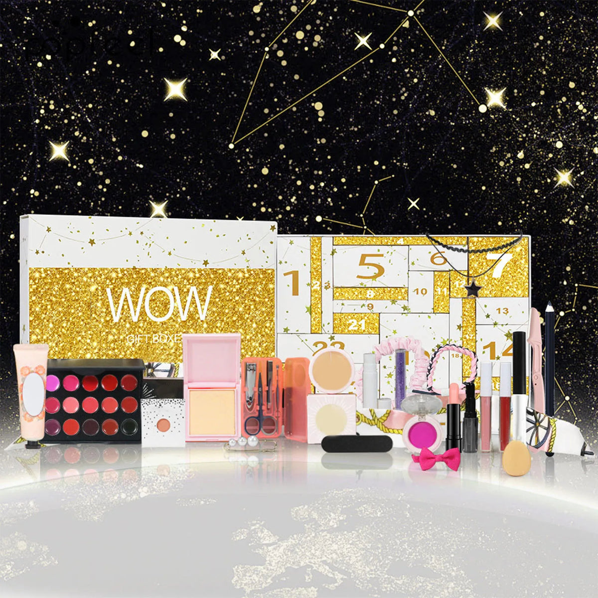 Girls Makeup Advent Calendar Surprise Blind Box 24pcs Skin Care Products Gift Box Christmas Countdown Calendar Beauty Care Set