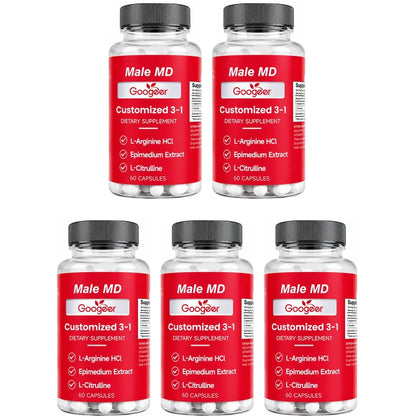 Googeer Men Vitality Capsules Daily Energy & Focus, Portable Care for Active Lifestyle, Easy To Carry Anytime Wellness Support