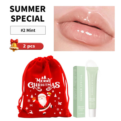 5 Colors Hydrating Lip Stain Lip Balm Plumping Lip Oil Glossy Lip Glaze Stick Moisturizing Lip Cosmetic Christmas Gift For Women