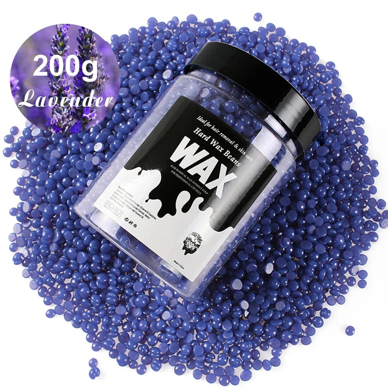 2026 Lavender Hard Wax Beads 200g Painless Formula Gentle For Bikini Brazilian Full Body At Home for Hair Removal