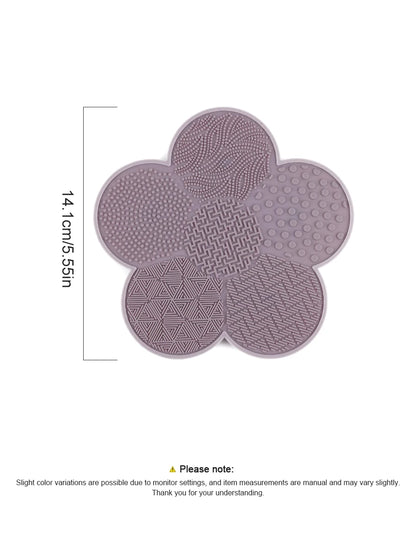 Flower Shape Soft Rubber Makeup Brush Cleaner Pad Cosmetic Sponge Washing Mat Beauty Tool Cleaning Board Scrubber Artist Studio