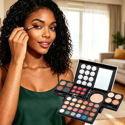 Professional Makeup Kit for Women Full Kit with Mirror, Multi-Functional Makeup Box, Eyeshadow, Blush, Lipstick All in One, Fits The Makeup Well Without Smudging Or Fading, Gifts for Wedding Season And Halloween