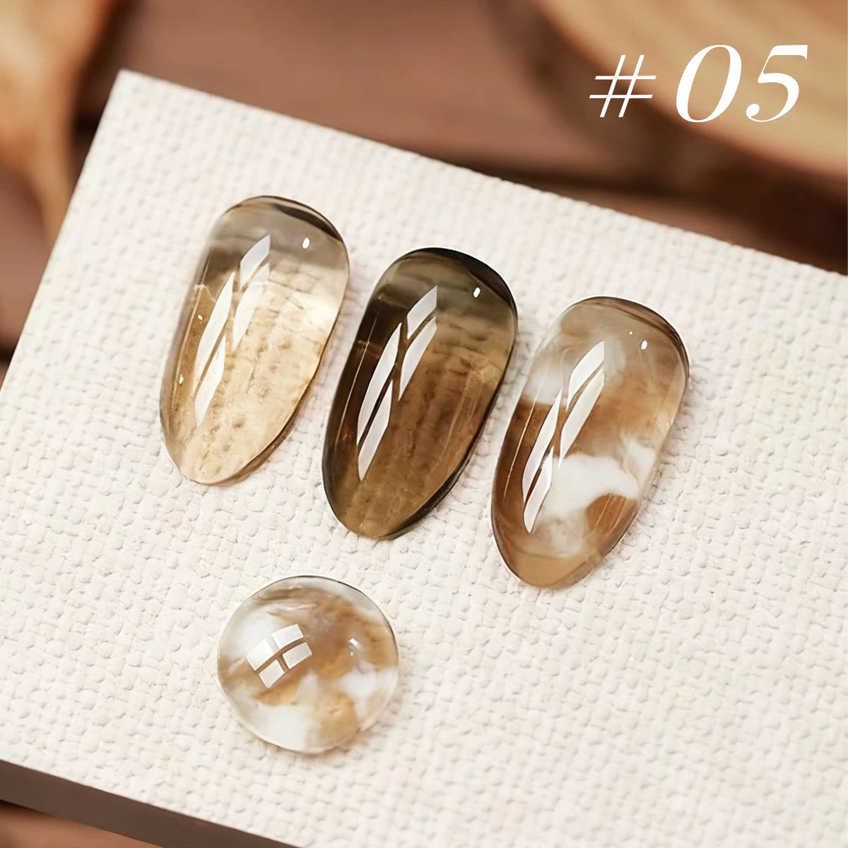 10ML 1-9pcs Hot Selling Water Blurred Clear Brown Nails Jelly Nail Polish Whitening Leopard Nails Black Green Nails