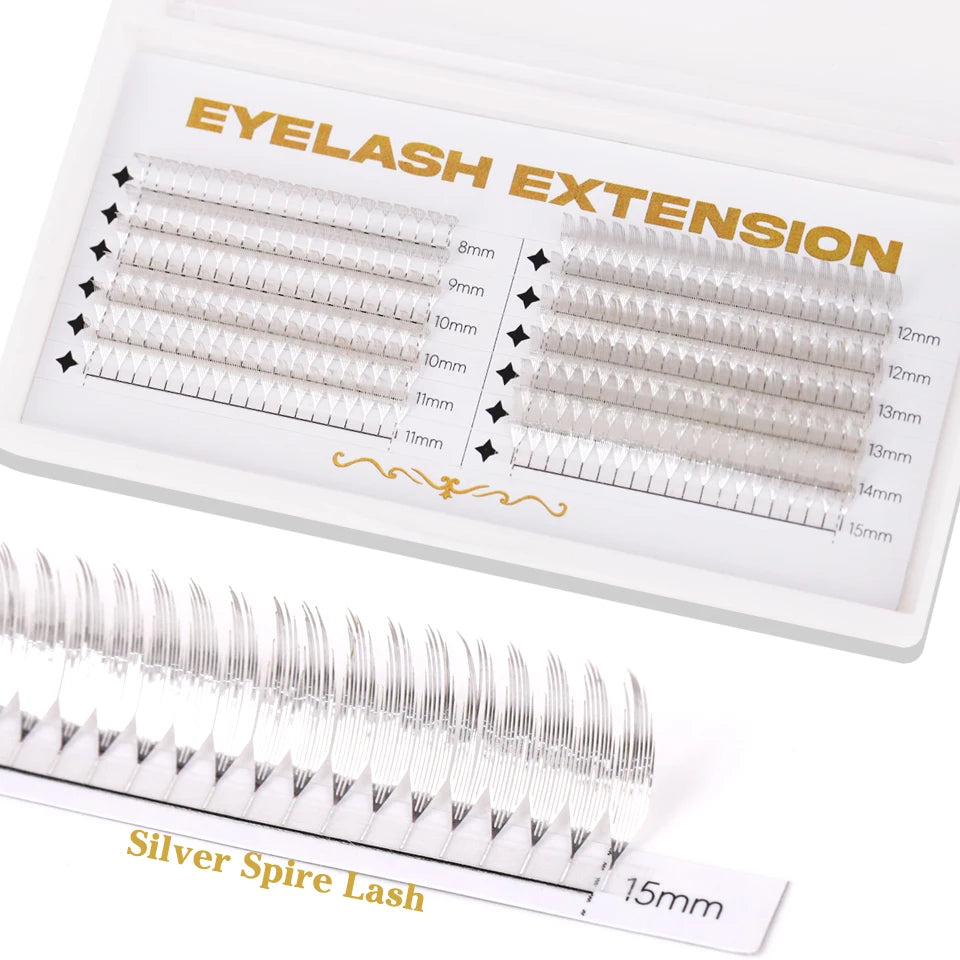 New Tinsel Anime Eyelash Extension Dual Sided Holographic Manga False Eyelash Feather Colored Christmas Party Comic Spire Lashes