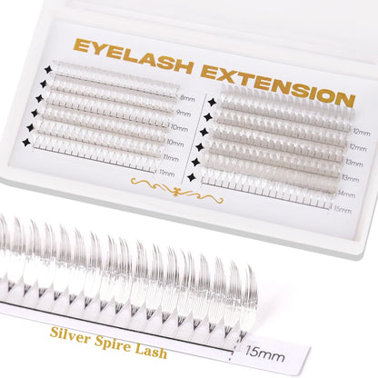 New Tinsel Anime Eyelash Extension Dual Sided Holographic Manga False Eyelash Feather Colored Christmas Party Comic Spire Lashes